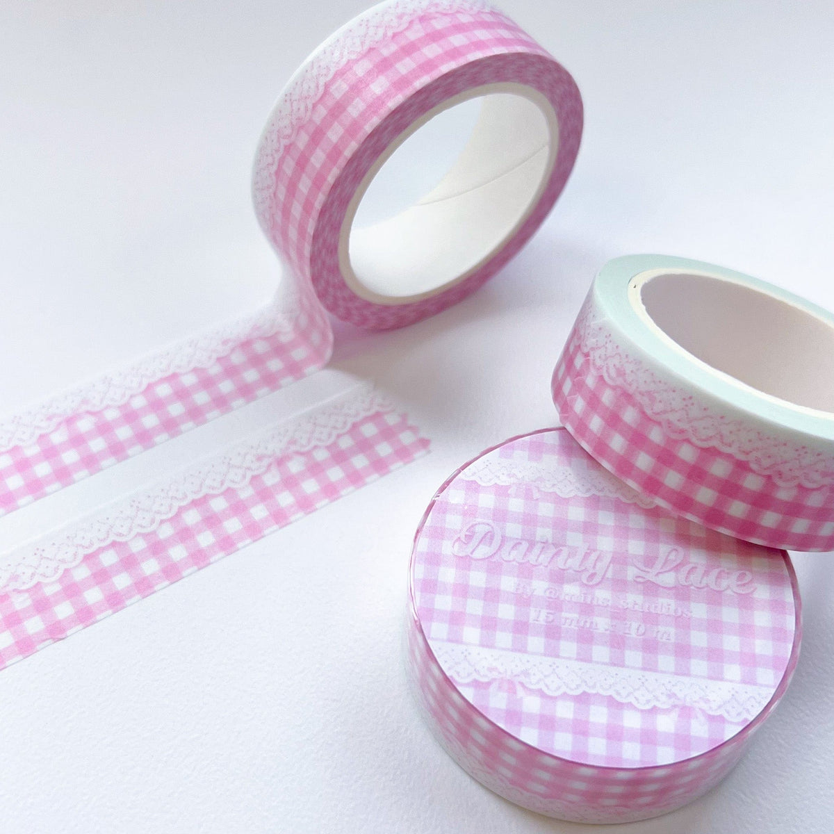 coquette bows & tulips lace washi tape