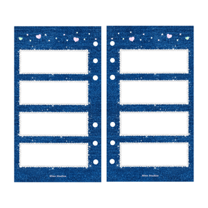 A6 Denim Weekly Binder Refill