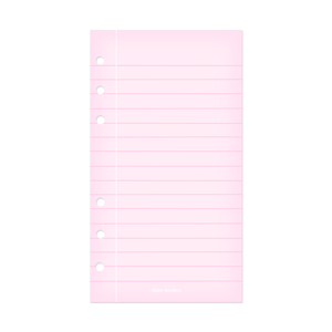 A6 Pink School Note Binder Refill