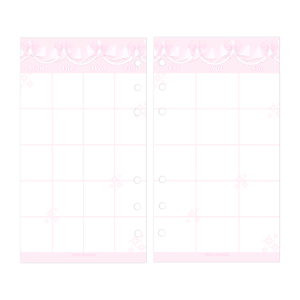 A6 Princess Monthly Binder Refill