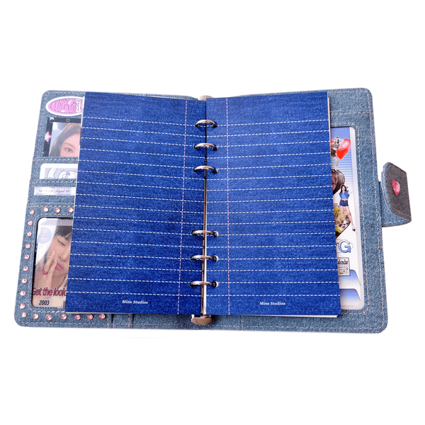 A6 Denim School Note Binder Refill