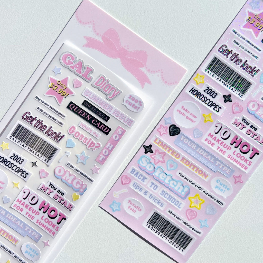 Gal Diary Deco Sticker – Mins Studios