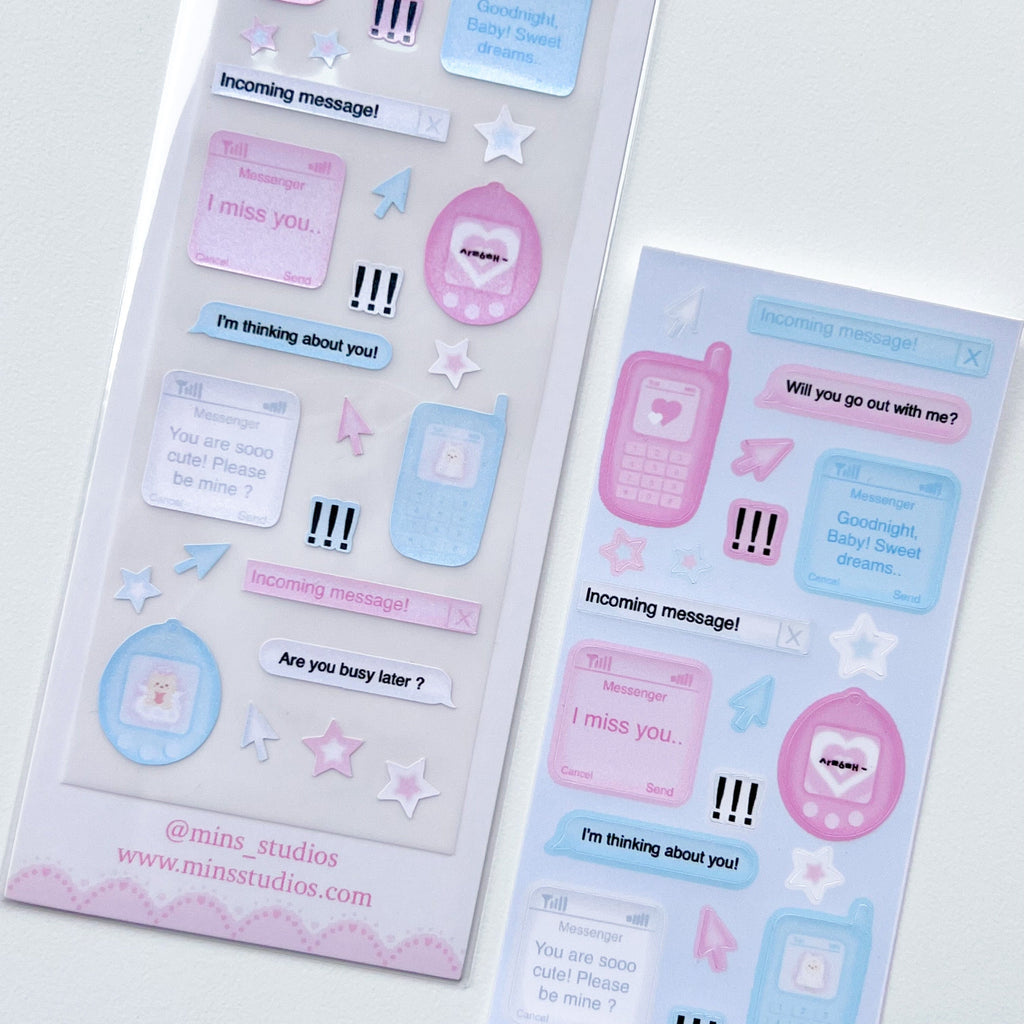 kpop decorated toploader stickers, y2k aesthetic korean stationary polcos  cute