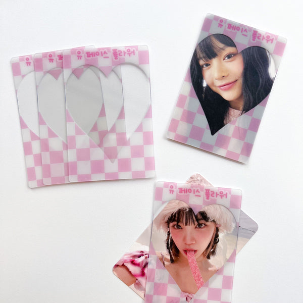 Checkered Heart Deco Frame Card