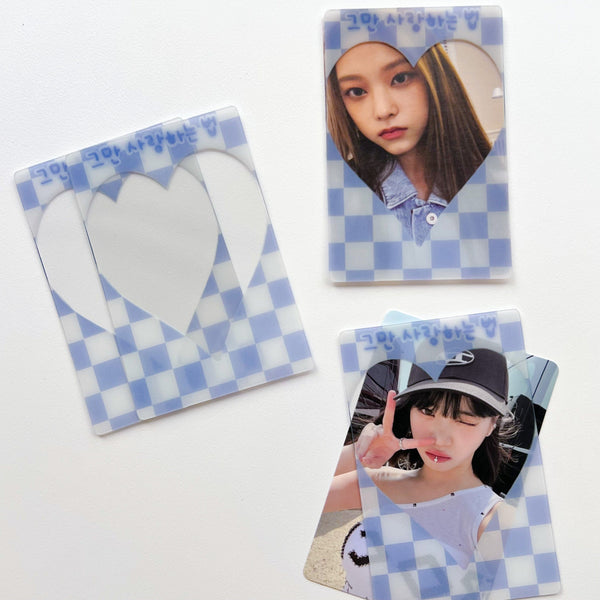 Checkered Heart Deco Frame Card